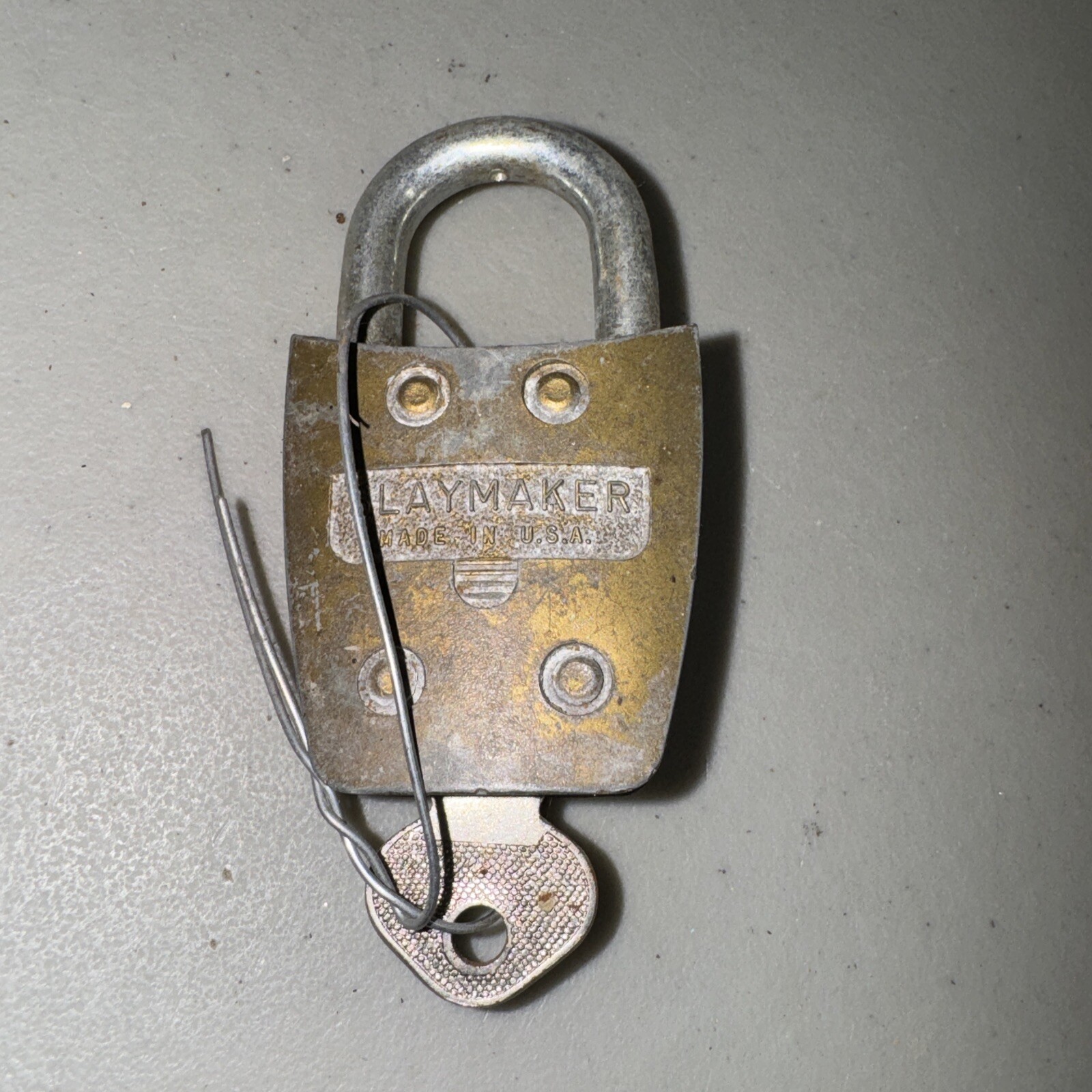 Vintage Slaymaker Rustless Lock Padlock with Original Key USA