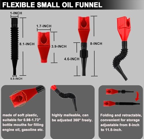 5Pcs Adjustable Oil Filter Pliers Set, Universal Oil Filter Removal Tool 5 PACK