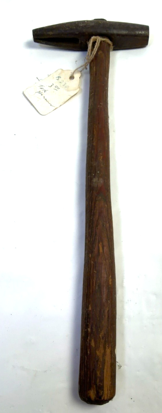 Vintage Upholstery Tack Hammer Split Head Wood Handle 10.5in Primitive Tool