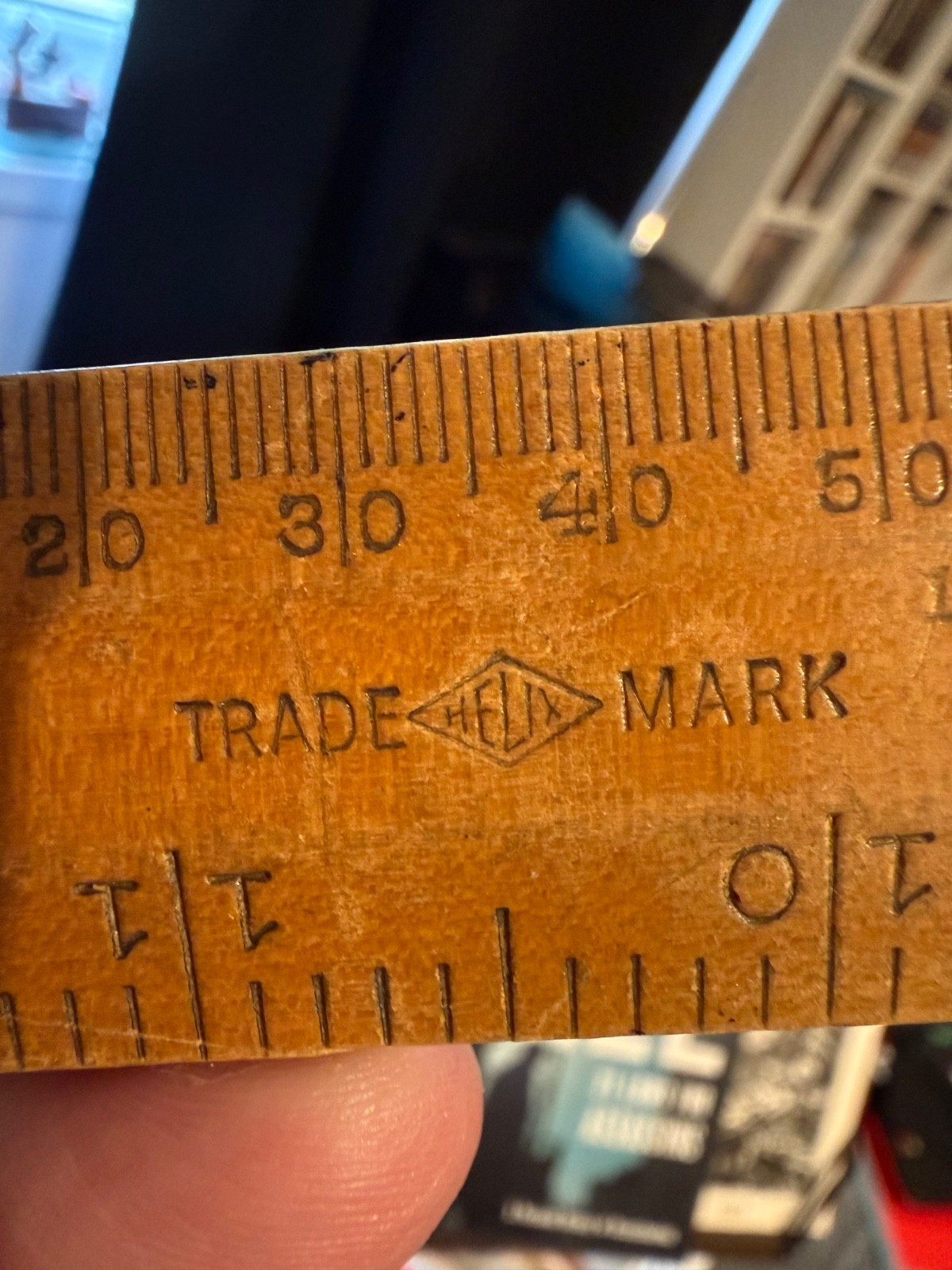 Vintage HELIX Wooden Ruler 12 Inches – Made In England – Retro