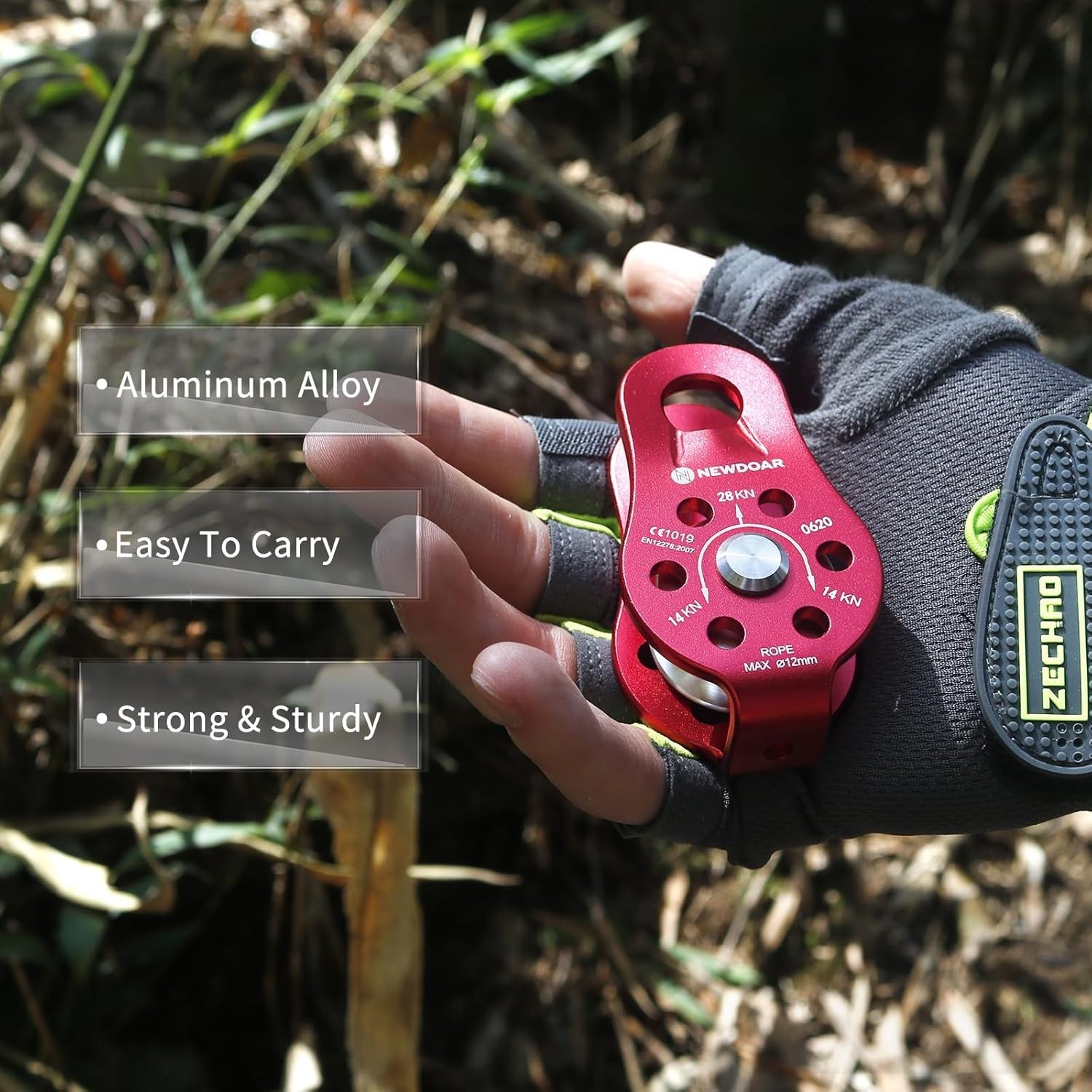 Fixed Plate ,28KN Certified General Purpose Small Aluminum Rope Pulleys for …