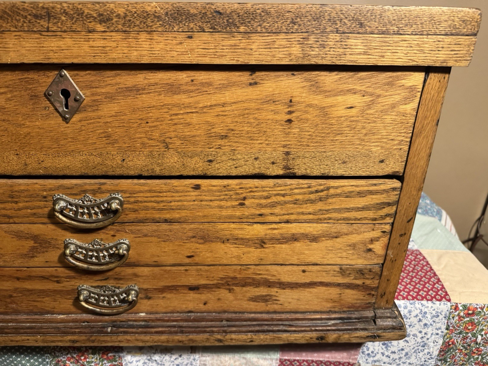 Old Machinist Chest. Late 1800 Early 1900’s Heavy Solid Piece.