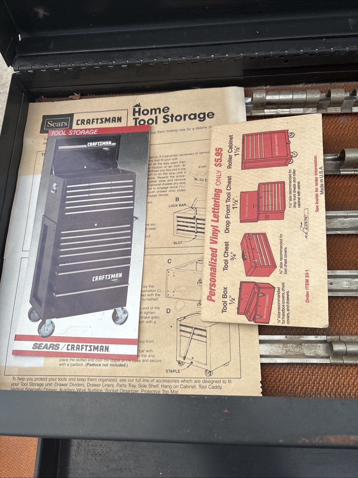 Vintage Craftsman 4-drawer Metal Tool Box Chest 26” X 15-½” X 12” MADE IN USA
