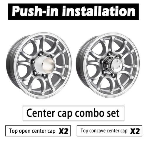 4Pcs 4.25inch Trailer Wheel 4.25″ OD (2 concave 2 open styles) Mirror Polished