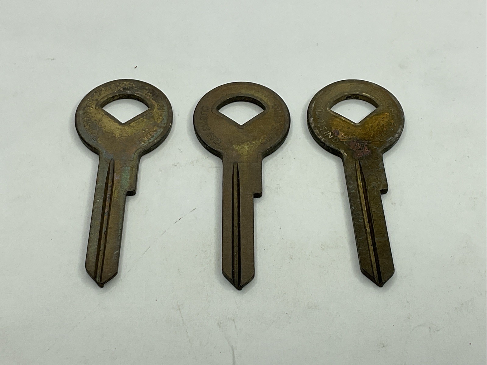 Curtis Industries NOS Key Blank Lot Of 3 Uncut H26 Brass Tone A-CK31