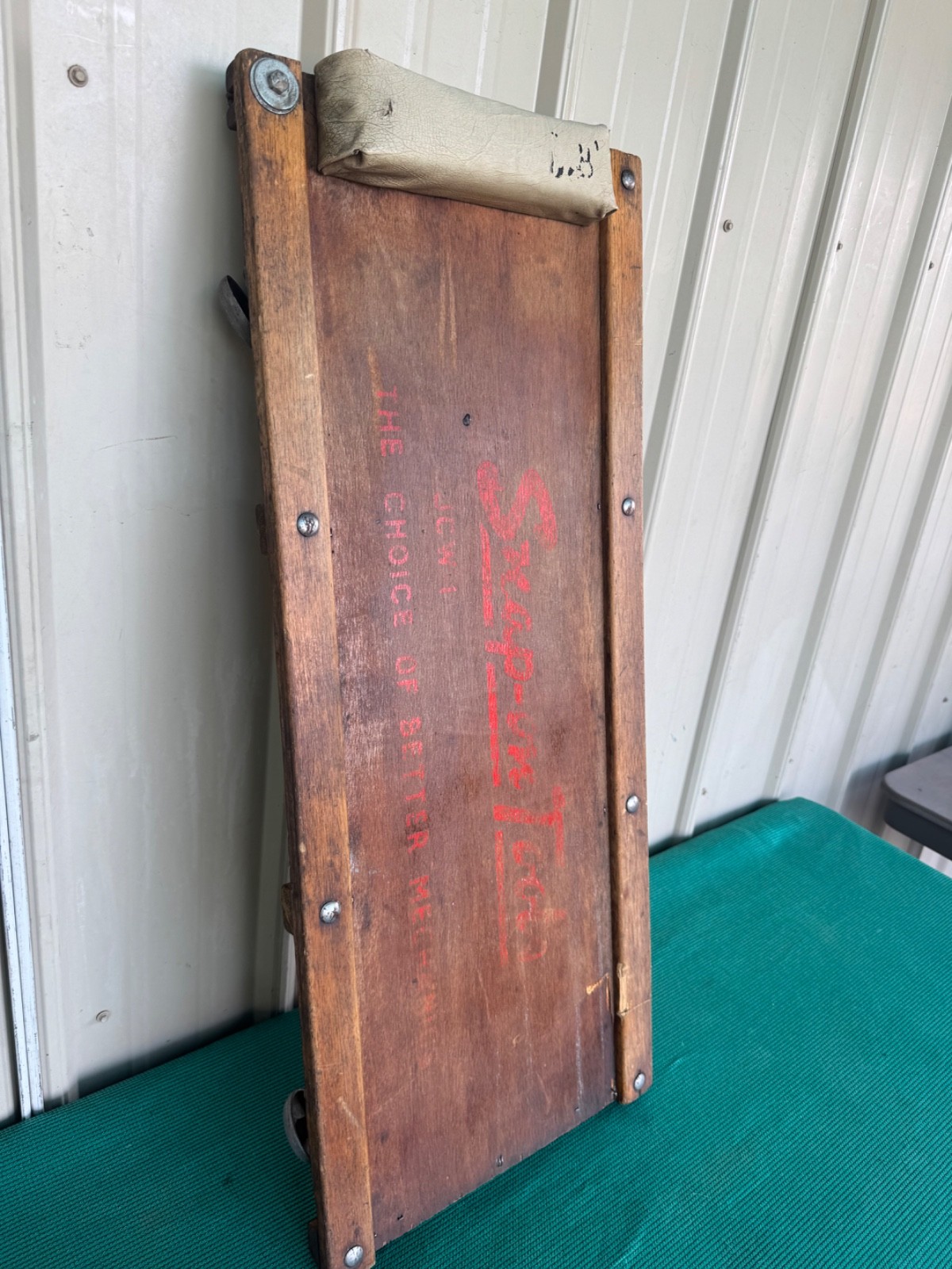 Vintage Snap-On Model JCW-1 Auto Mechanics Garage Workshop Wooden Creeper