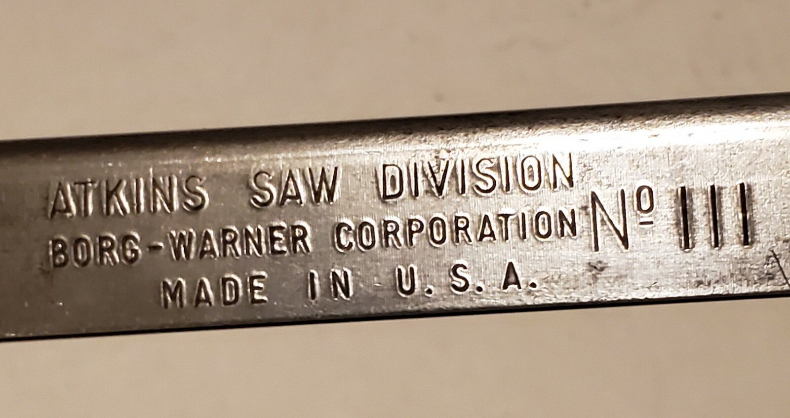 Rare 1950’s Borg – Warner Corporation Atkins Saw Division No. 111 Hacksaw