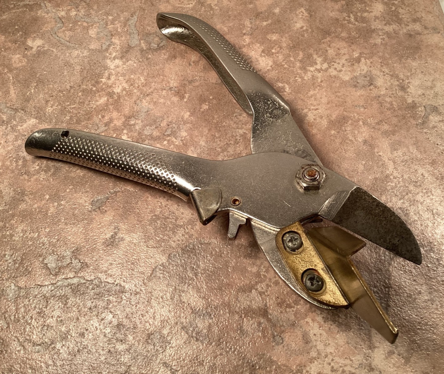 Vintage Wiss No.908 Cutter POWER Metal Cutters Pruning Snips Lock Knurled USA