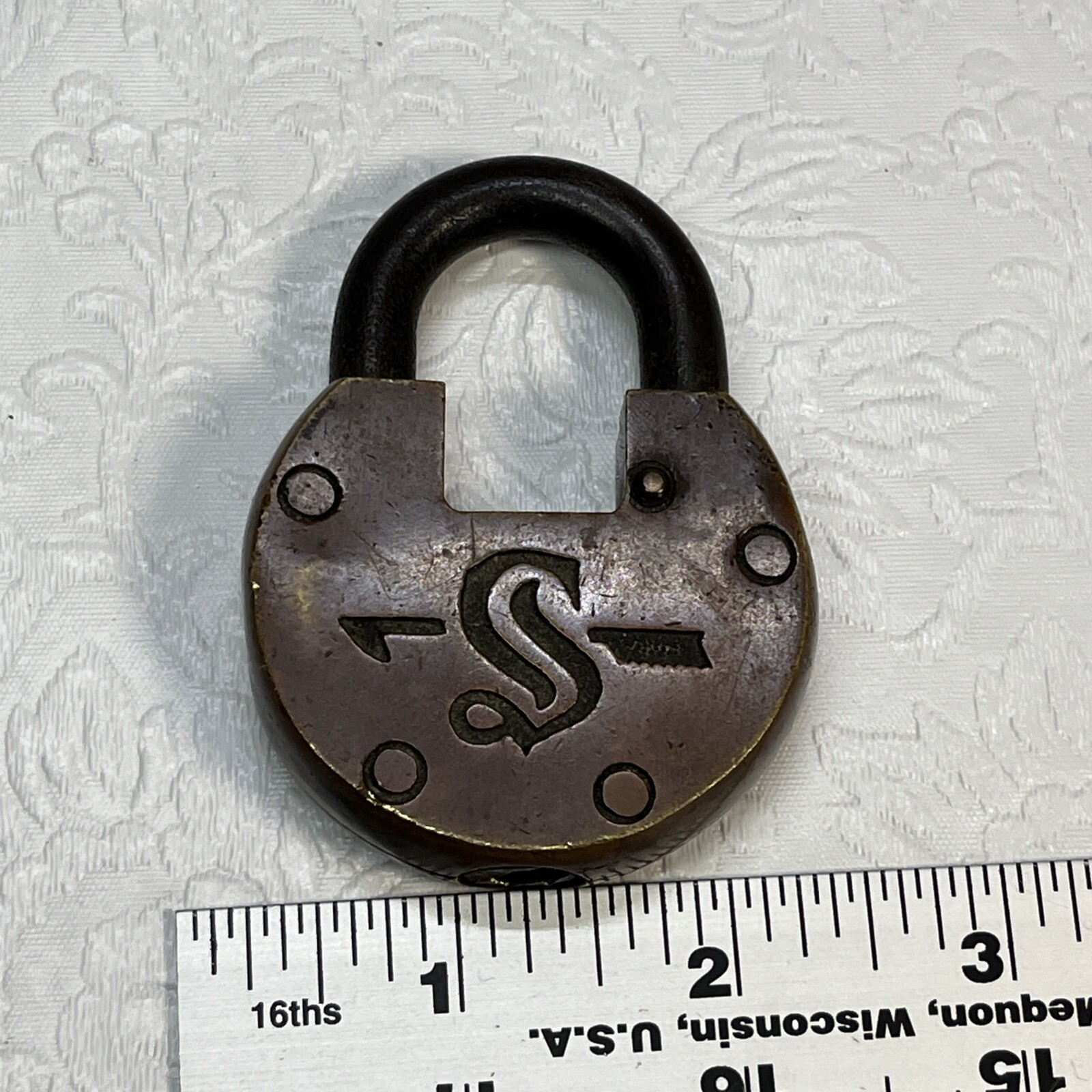 Vintage Slaymaker Padlock Brass No Key