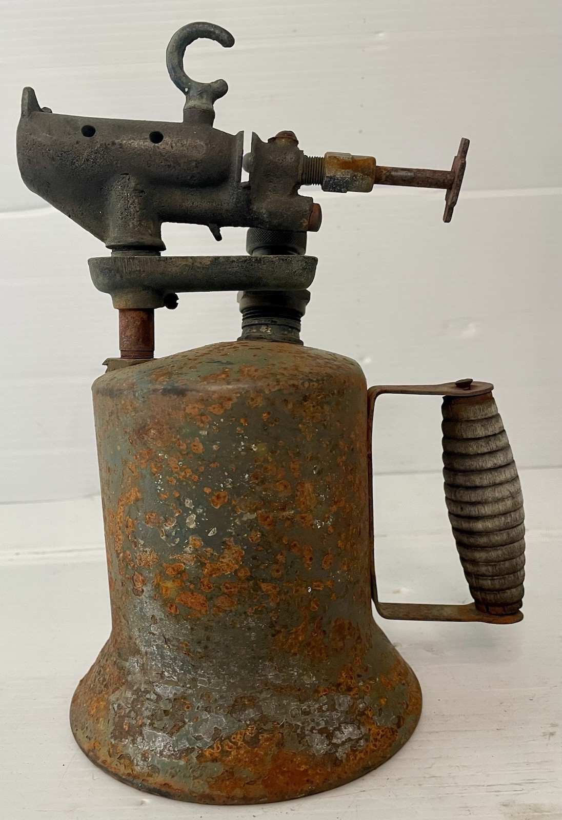 Vintage Antique Liquid Fuel Steel Metal Hand Held Blowtorch 1910-1950’s