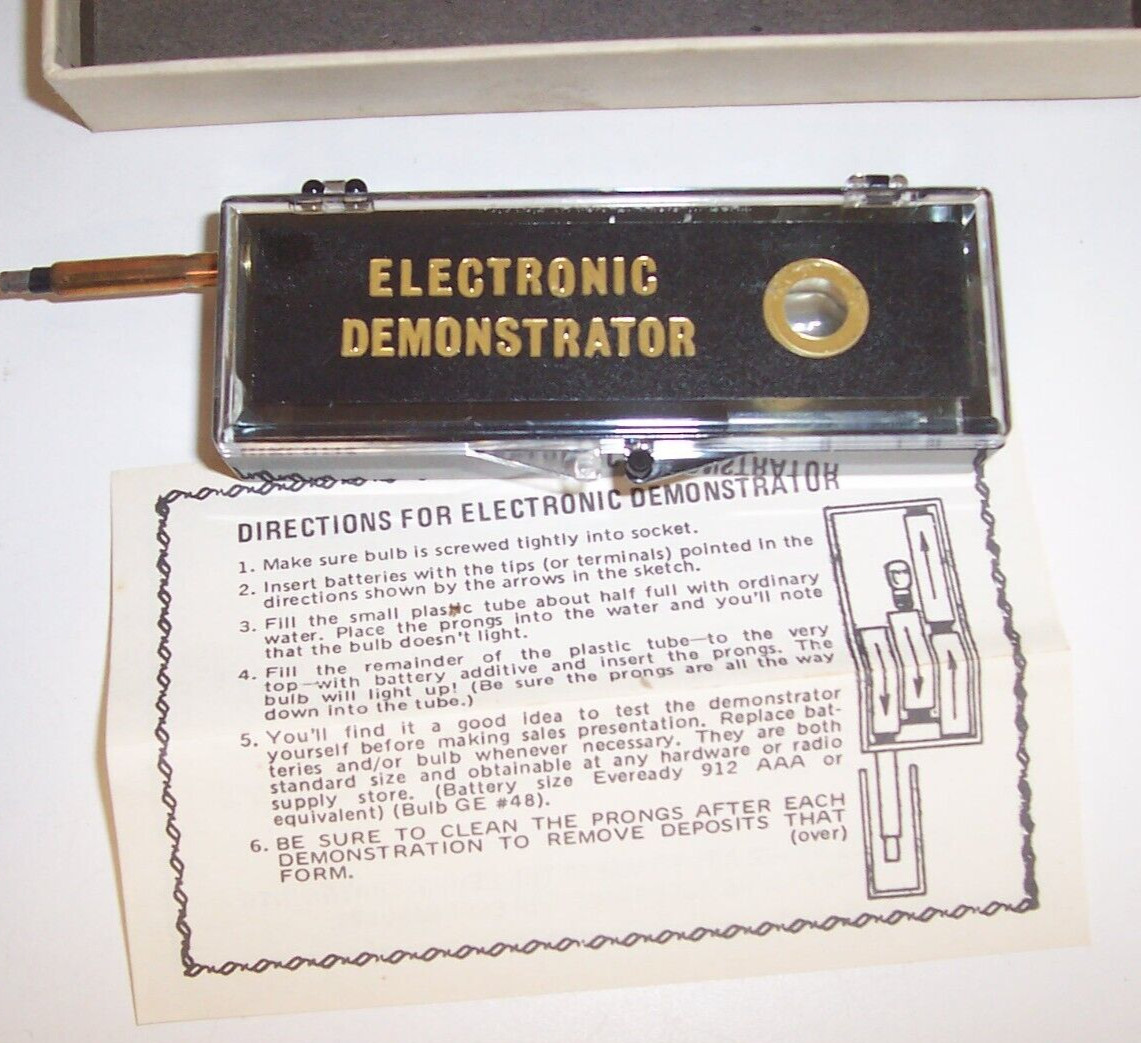 Vintage Electronic Demonstrator W Box Test Light Instructions Classroom science