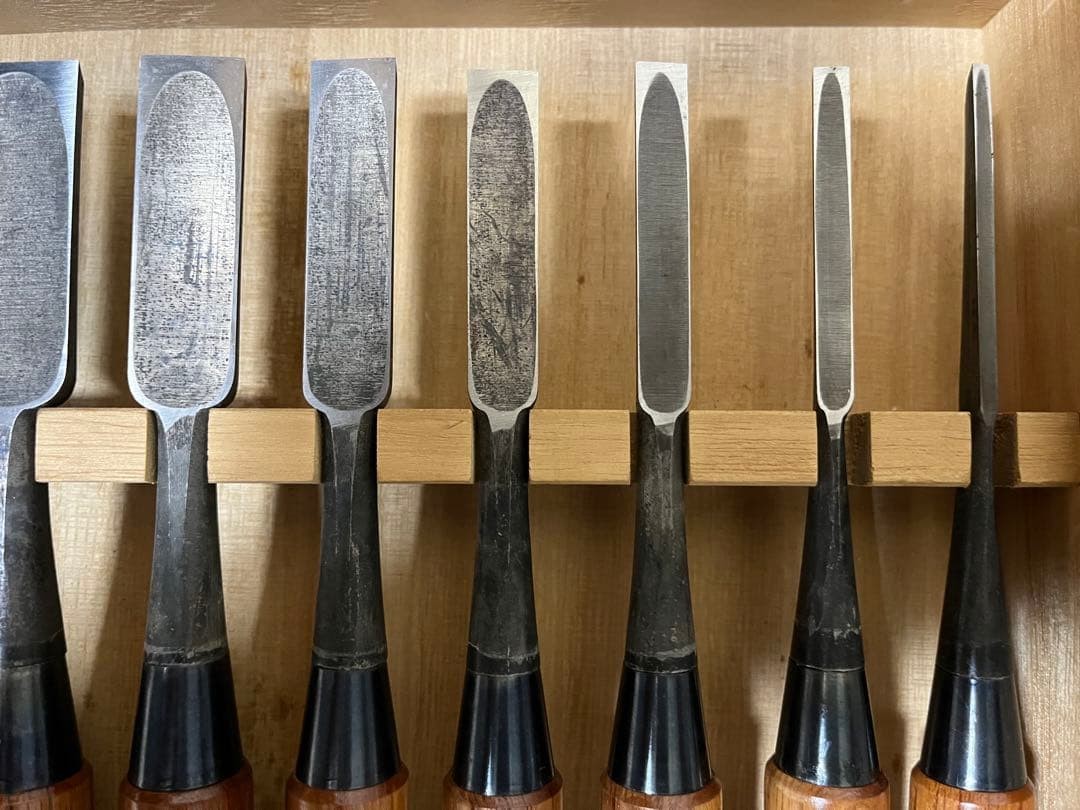 Yamahiro set of 10 oiire chisels Okayama Takeshi