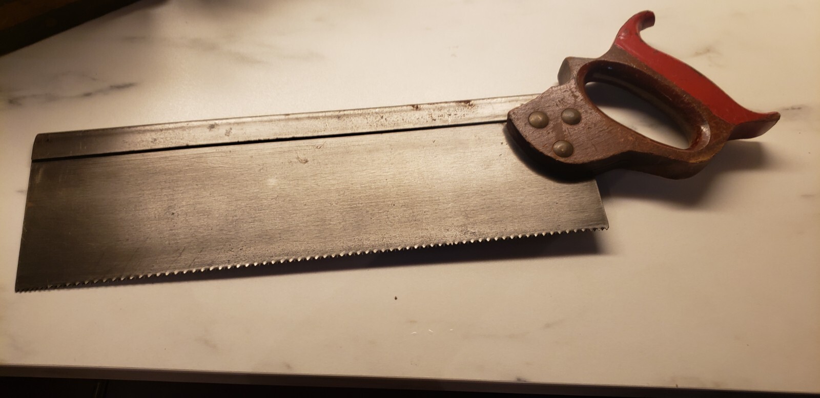 Vintage 14″ Saw With Perfection 656 N antique heavy duty Miter Box Antique