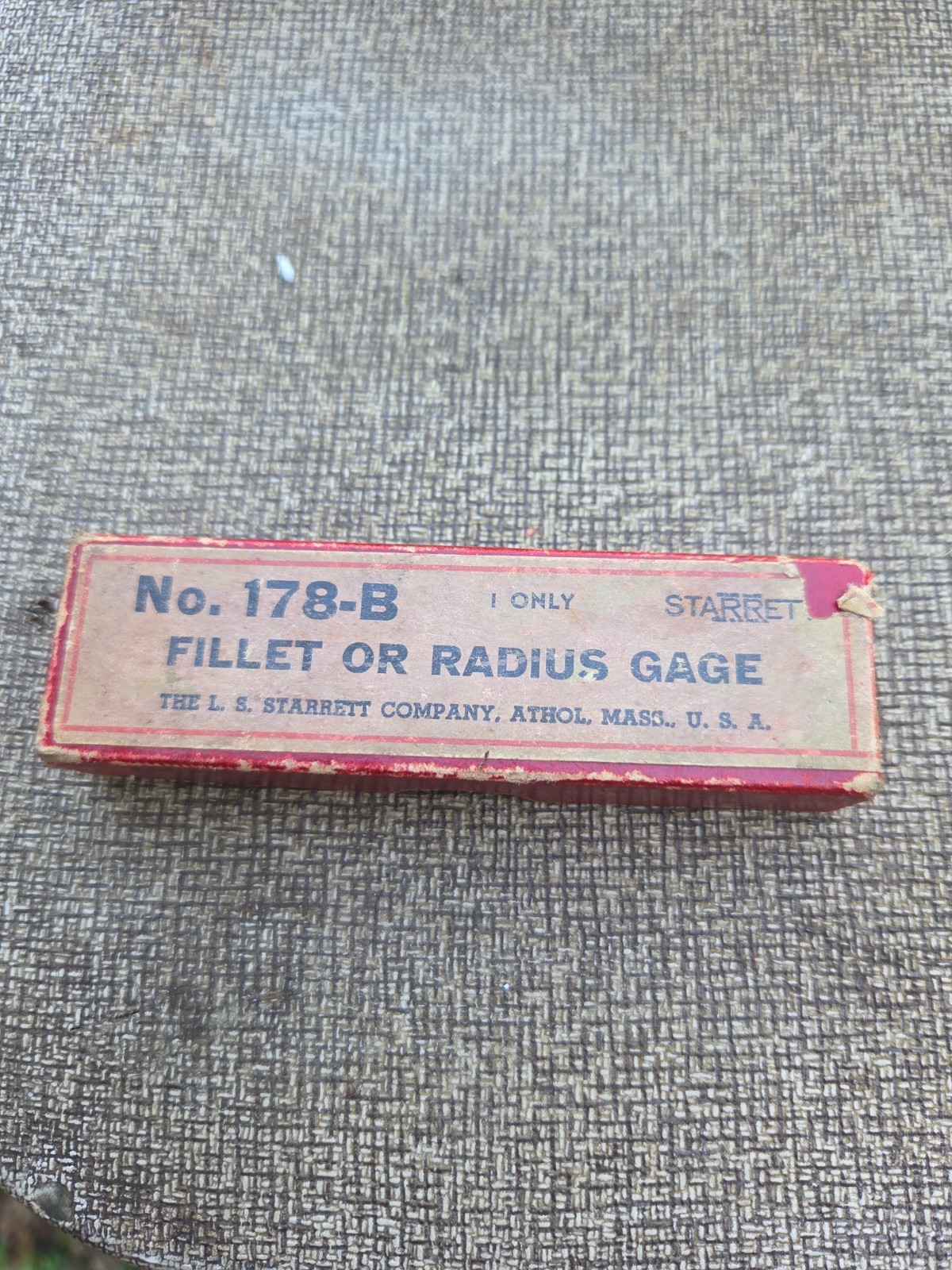 Starrett fillet or radius gage No 178B machinist tool