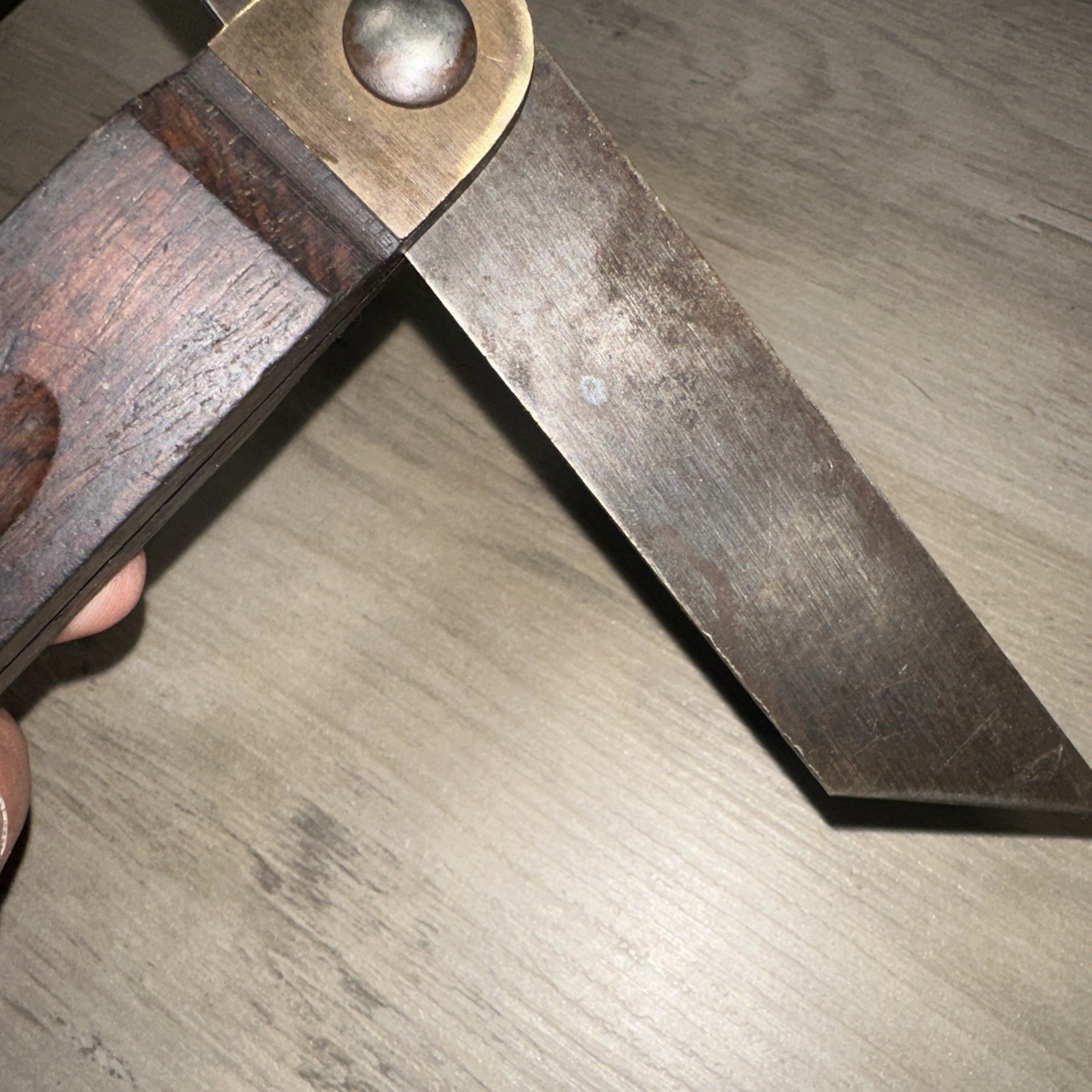 Stanley Rule & Level Co. 6” Sliding T Bevel Brass & Wood Pat. 9-6-04 Vintage USA