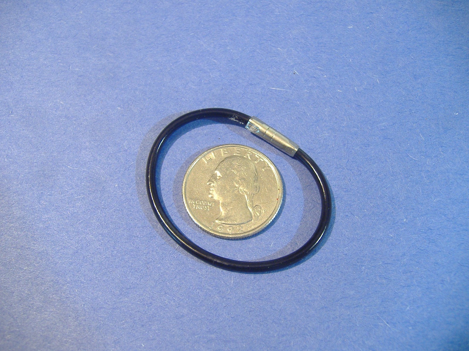 LUCKY LINE BLACK NYLON COATED TWISTY KEY RING MADE IN USA