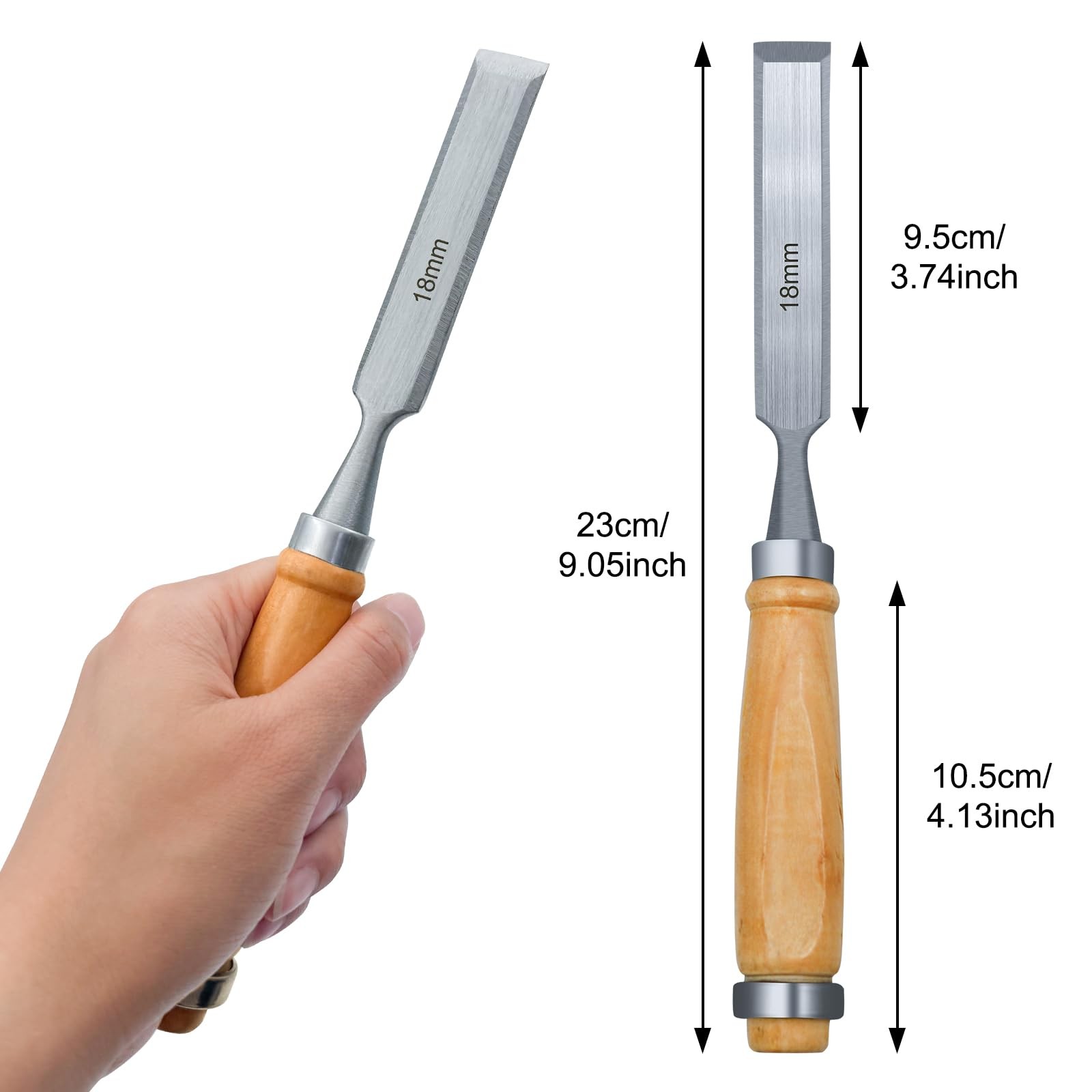 4 PCS Wood Chisel Set for Woodworking CR-V Steel DIY Handle Carpenter