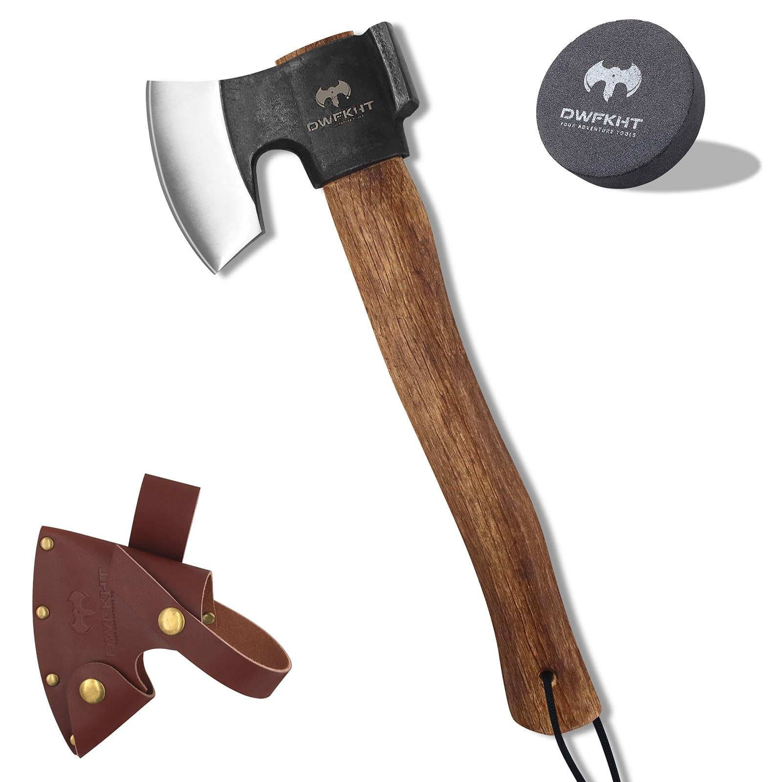 14.5″ Hatchet, Camping Axe, Survival Axe with Sheath, Bushcraft Hatchet with …