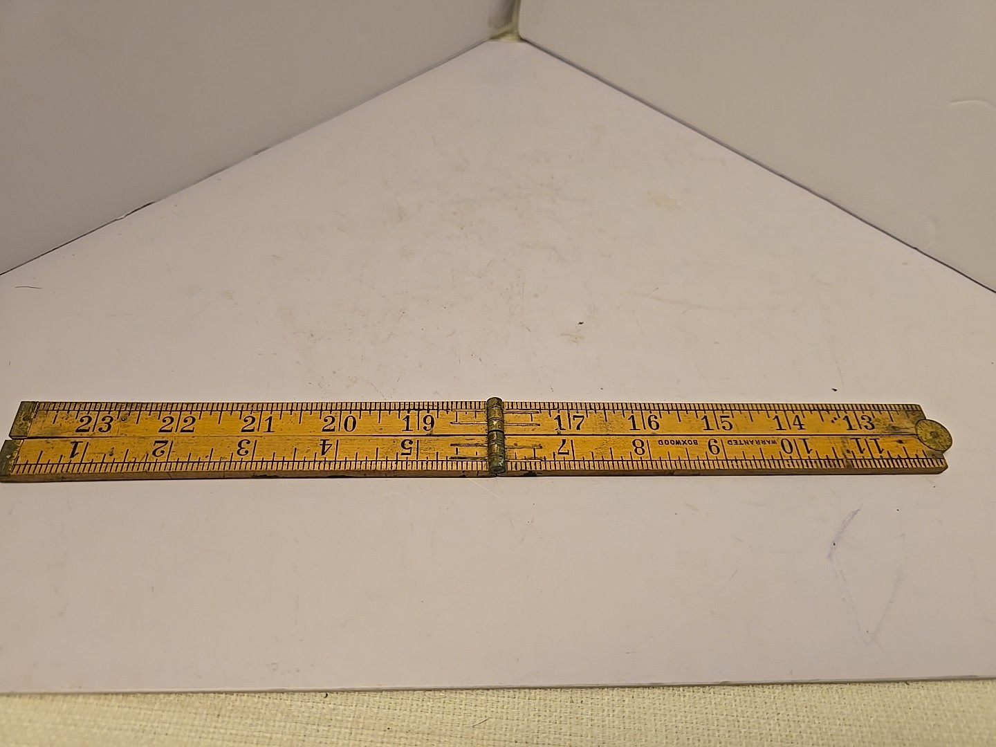 Antique 1920s Folding Boxwood & Brass Ruler Master Rule Mfg No 268 Made In USA