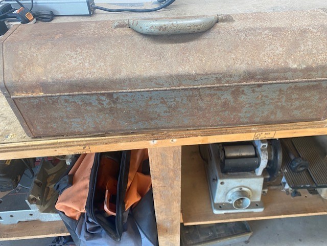 VINTAGE CRAFTSMAN 6516 MECHANICS TOOL BOX EMBOSSED LOGO METAL HANDLE 2 LATCH
