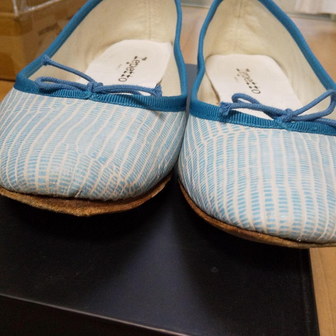 Repetto Ballet Shoes Size 39 Cotton Sky Blue Used