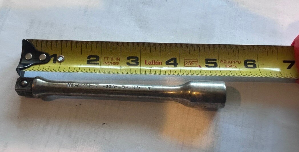 Vintage Wright Ext. #3405 5in. Thorsen 3/8 #77J Ratchet
