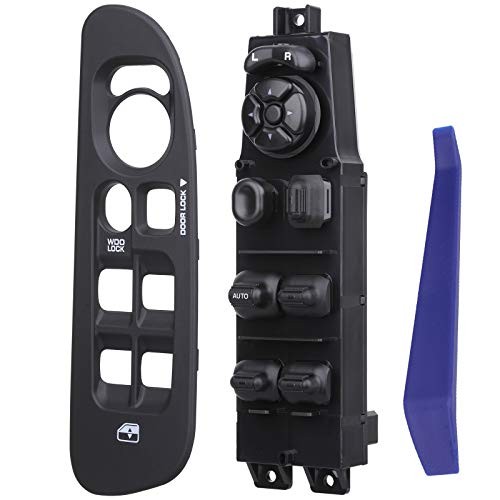 Master Power Window Switch and Bezel 56049805AB, Compatible Driver Side Black