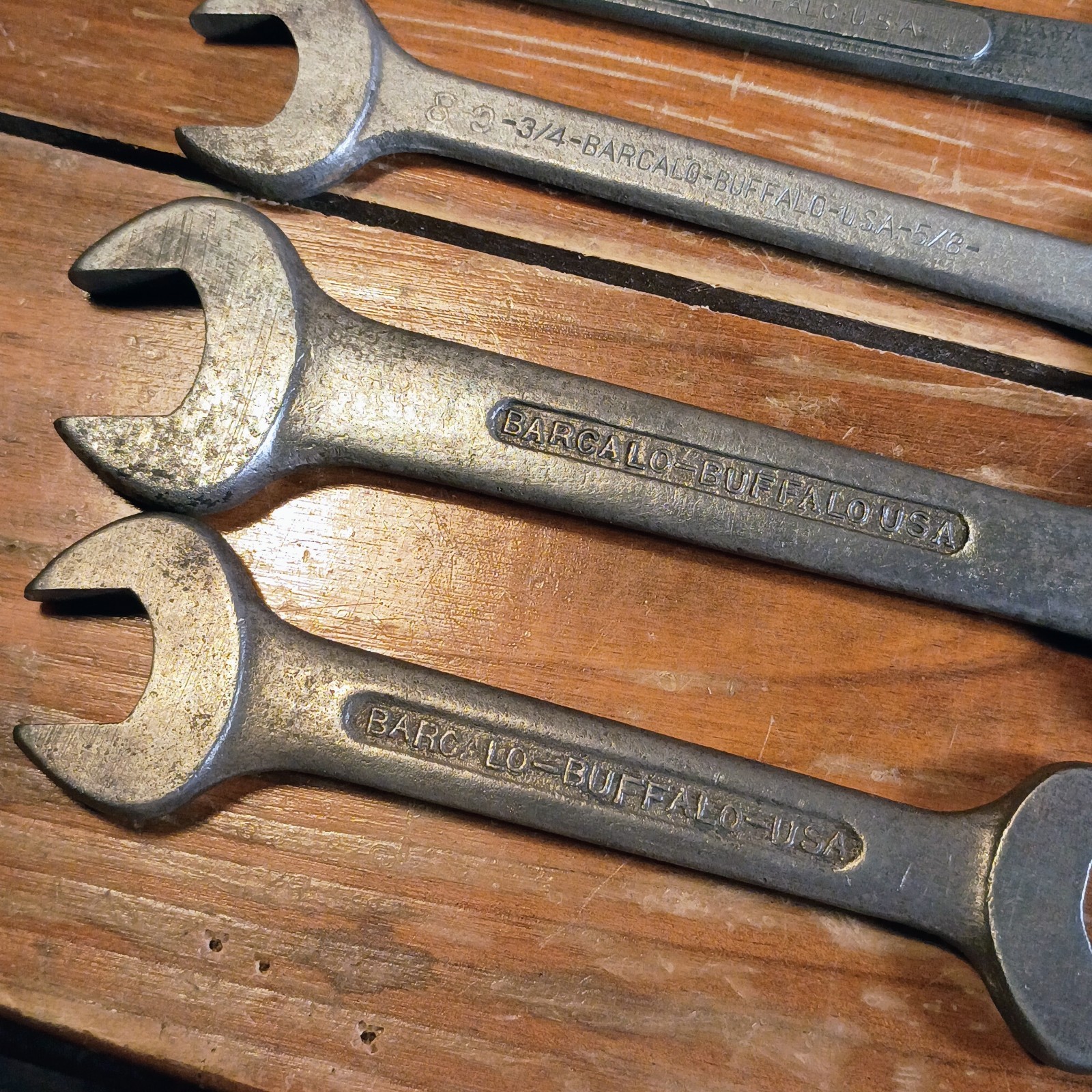 12 Vintage Barcalo Buffalo USA Wrenches Open End Double Box End Combination