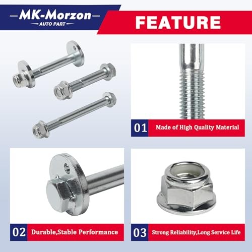 Brazos de control delantero Kit de pernos de leva y accesorios compatibles con