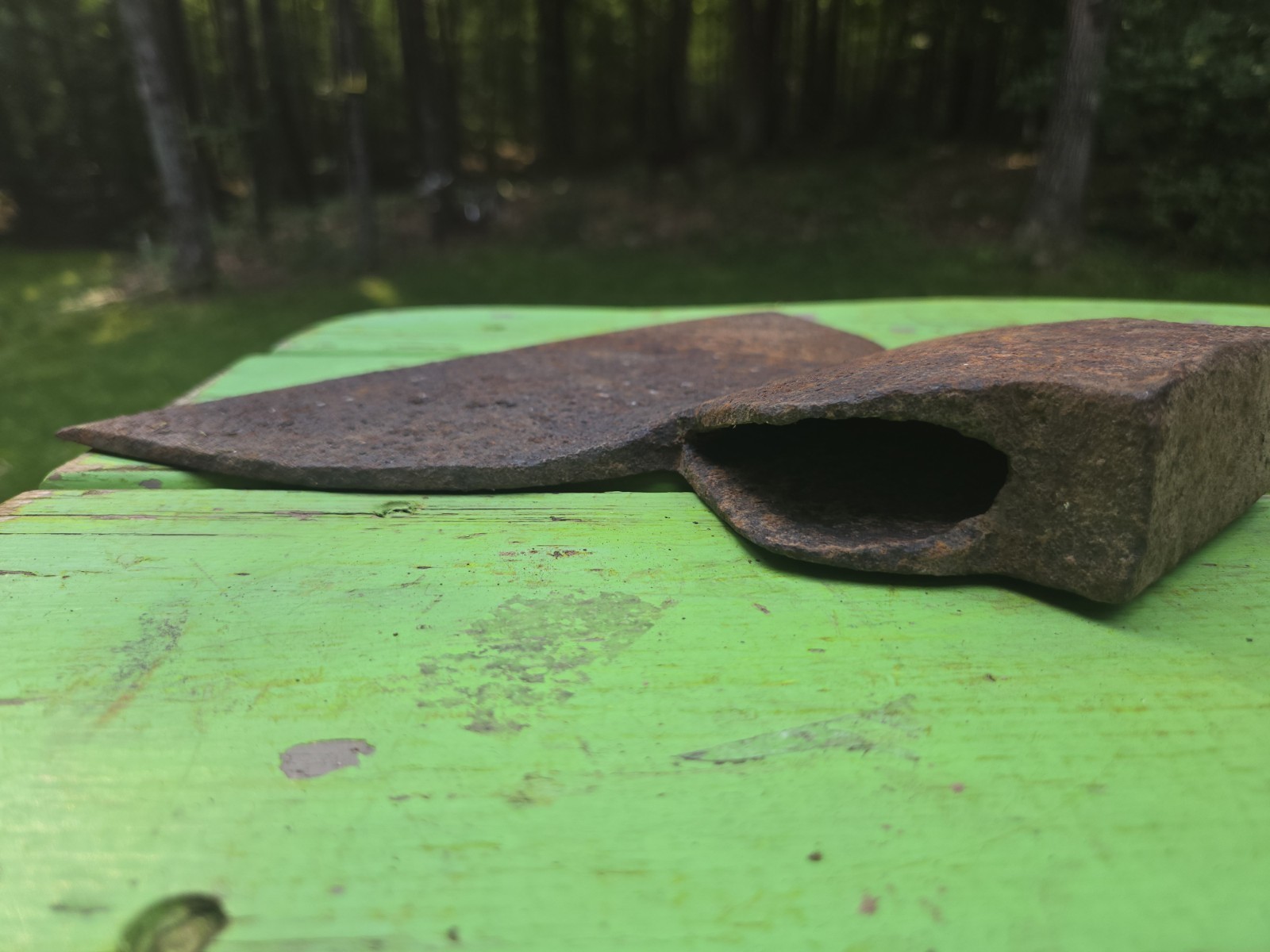 Antique Original Hand Forged Broad Axe Head Hewing Axe Primitive 6.5 Lbs.
