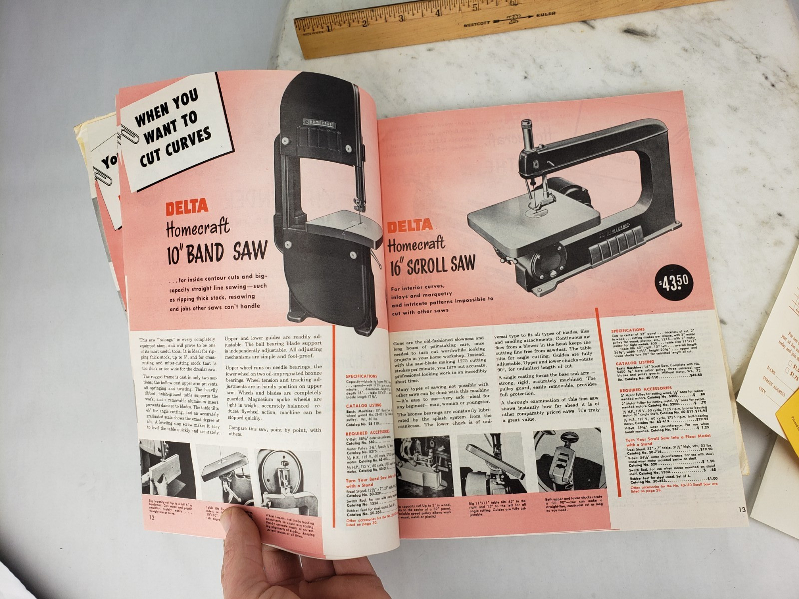 Vintage Delta Milwaukee Rockwell Homecraft Power Tools Catalog Oct. 1953