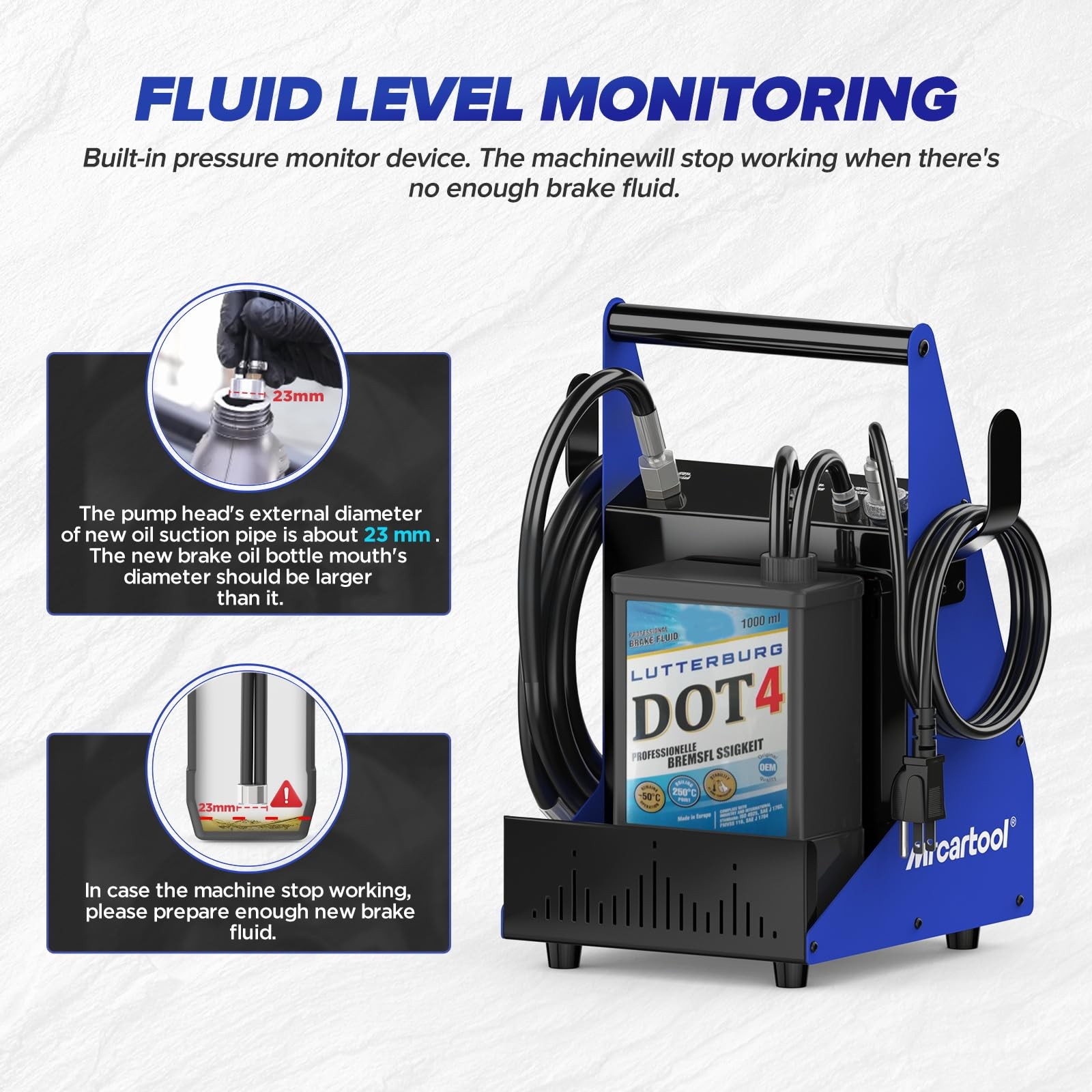 F109 Automatic Brake Bleeder Kit 110V Electric Brake Fluid Bleeder Machine 0….