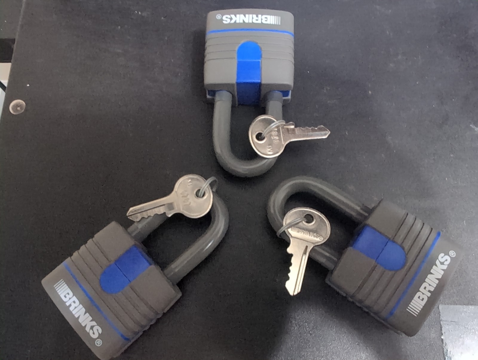 BULK NEW 3 Pack Brinks 1.5″ 40mm Outdoor Padlocks Keyed Alike OR Unique Locks
