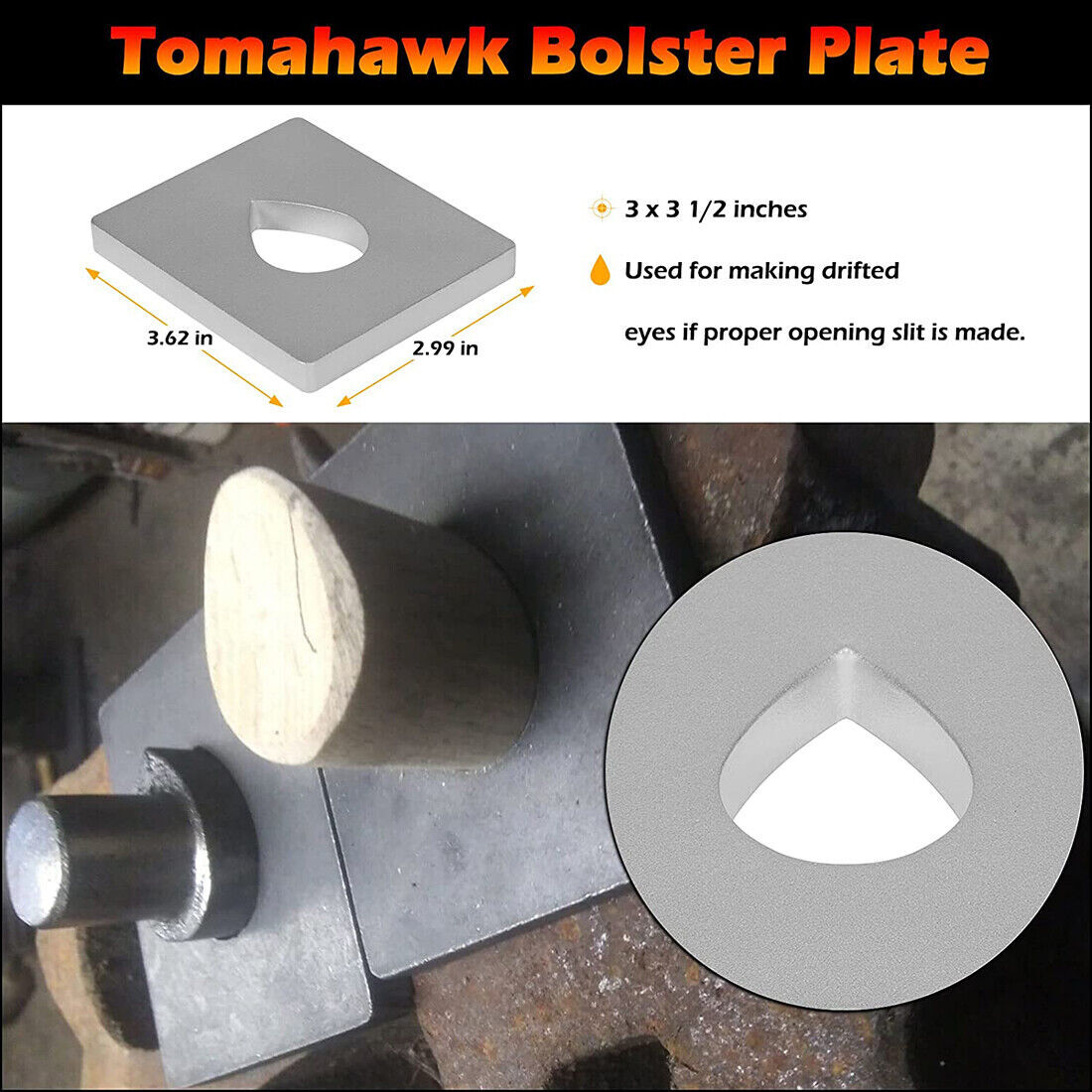 Blacksmith Tomahawk Drift Set for Hand-Made/Hammer Drifting Shaping Mandrel Eyes