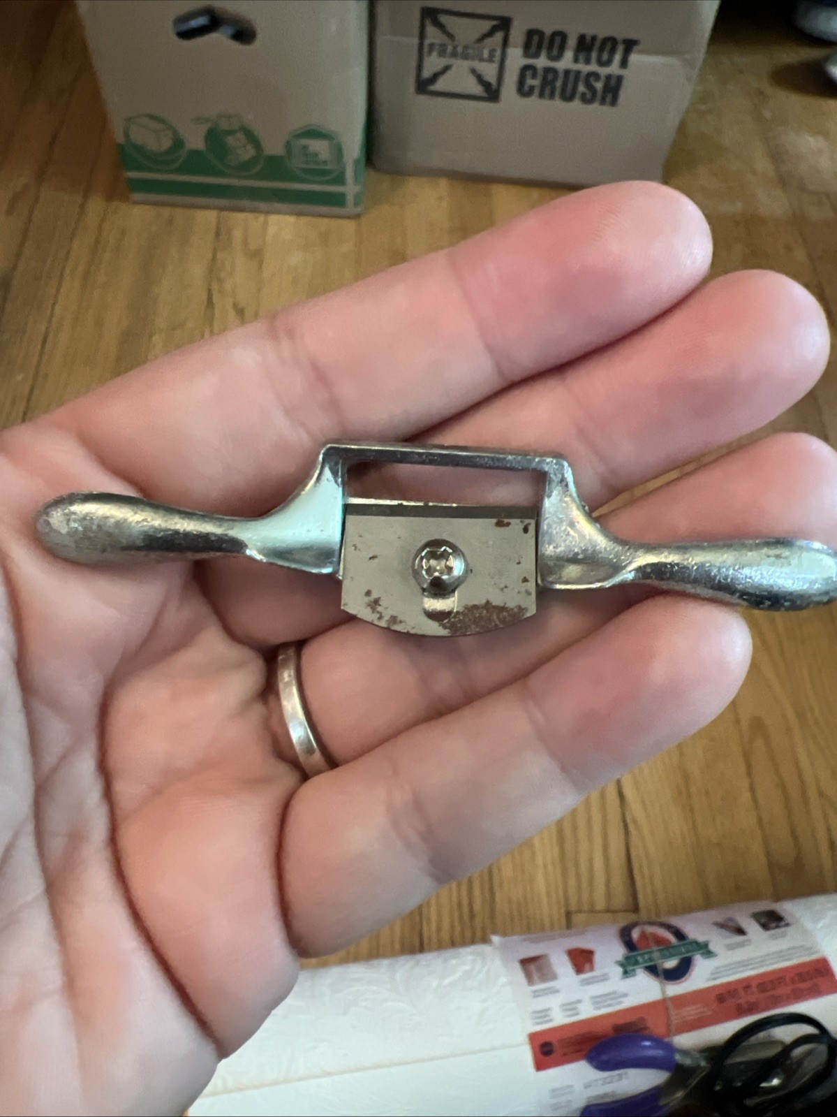 Vintage Miniature X-ACTO 30 Spoke Shave Draw Knife Planer Metal Small Tool 3.5″