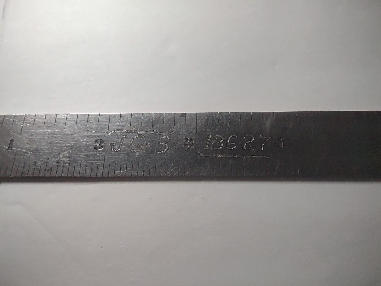 2 Vtg Union Tool Company 6″ Tempered Steel Ruler Square Orange, Mass USA A8A
