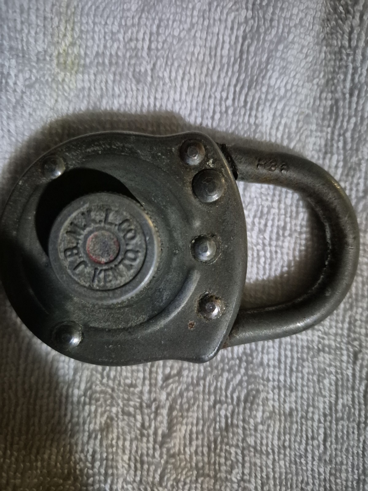 J.B.M.K.L. Co Kent Ohio Combination Padlock Lock Antique Vtg Rare No Combination