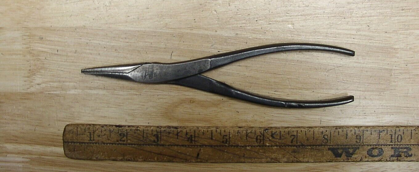 Old Used Tools,Vintage Unbranded 8″ Duck Bill Pliers,1/4″ Jaws,VGC,L@@K! & READ!