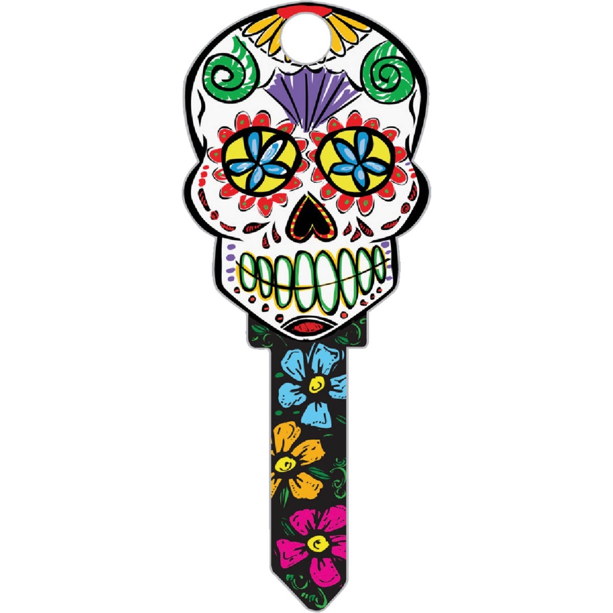 Lucky Line Skull Design Decorative House Key, KW11 B136K Pack of 5 Lucky Line