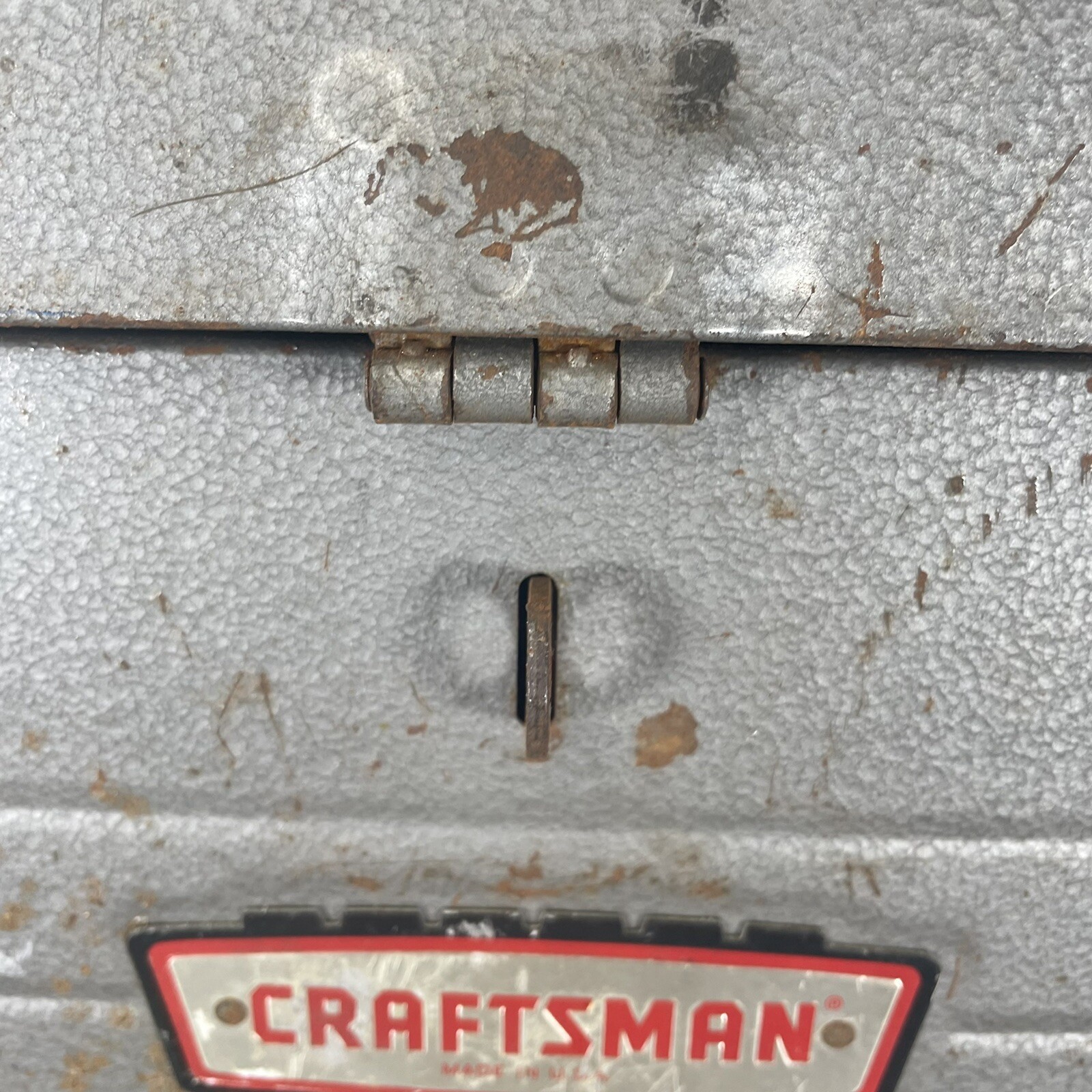 Vintage Craftsman 6500 Crown Logo Tool Box With Tray 18″ x 8″ x 9″ Read