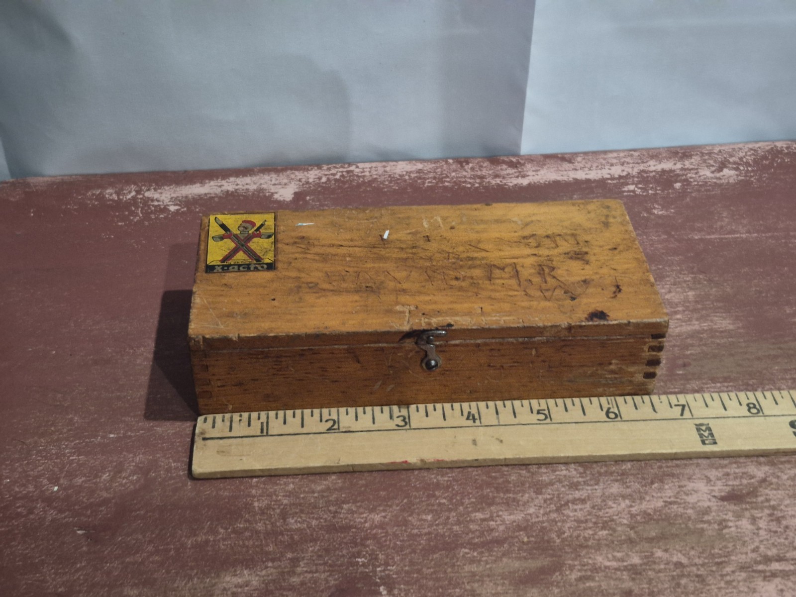 Vintage X-Acto Knife Set In original wooden box model building wood working