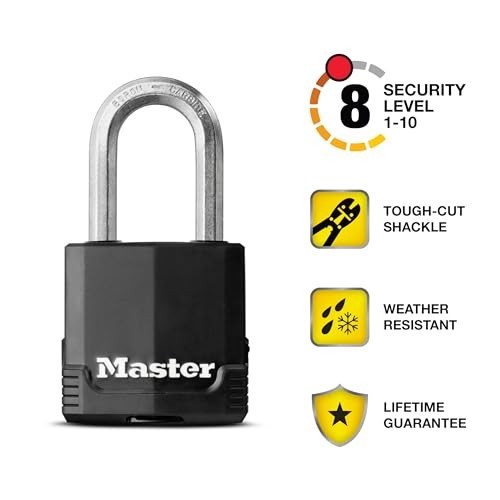 Heavy Duty Weather Resistant Key Lock Padlocks for Outdoor Use, 4 Pack