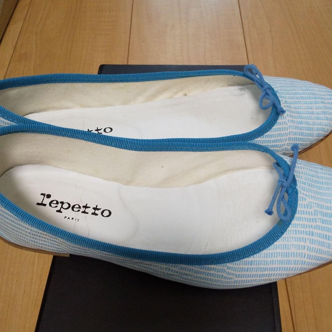 Repetto Ballet Shoes Size 39 Cotton Sky Blue Used