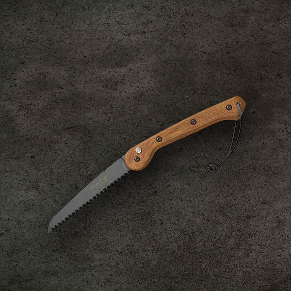 WOXNA Halsing Folding Saw 10″ Black Finish High Carbon Steel Blade Oak Handle