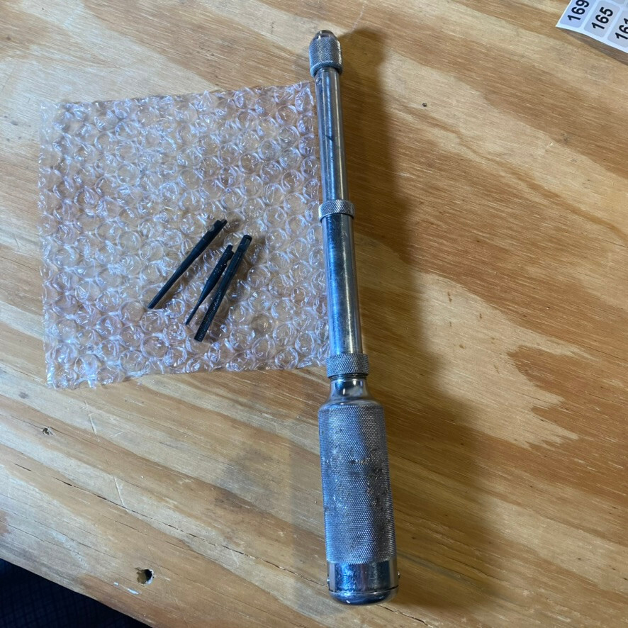 Vintage Stanley Yankee No.41Y Bell System Push Drill w/ 3 bits 6/64 1/16 5/32