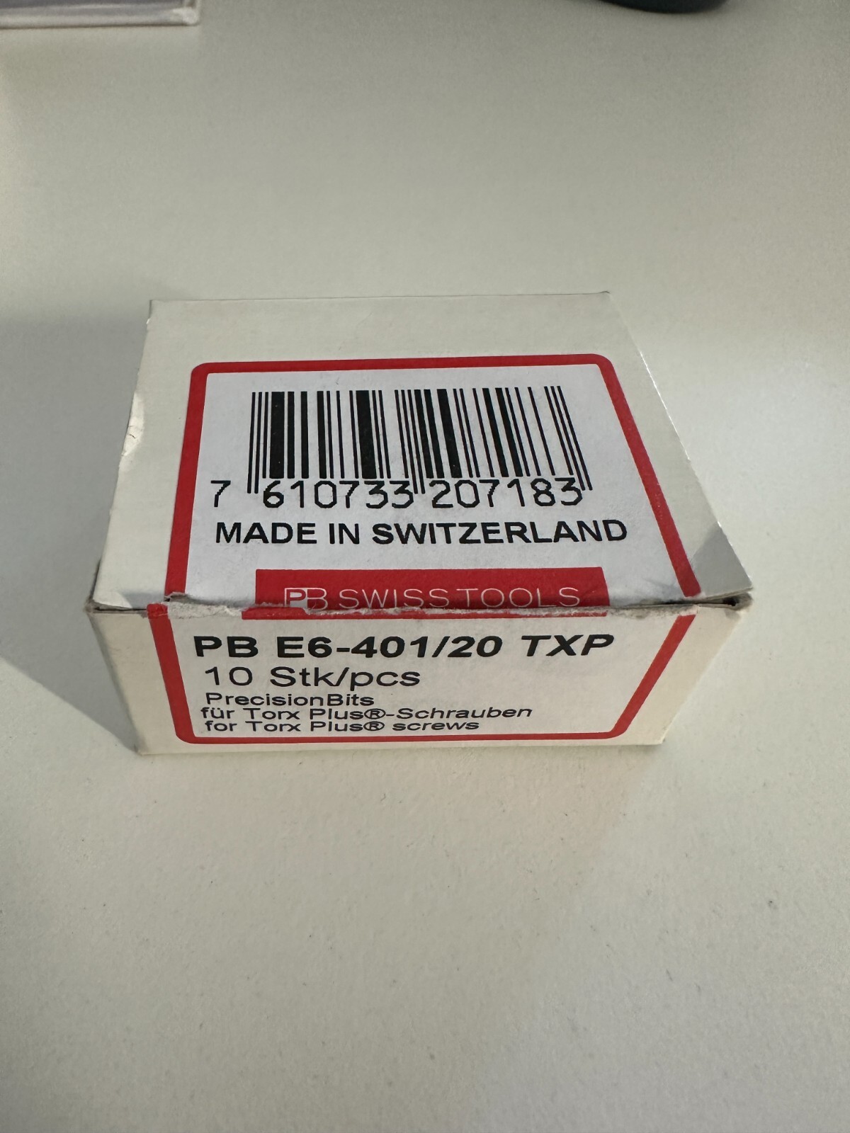 PB Swiss Tools screwdriver BIT, TXP20, 50mm, 1/4″HEX 6,3 PBE6-401/TXP20 (10pcs)