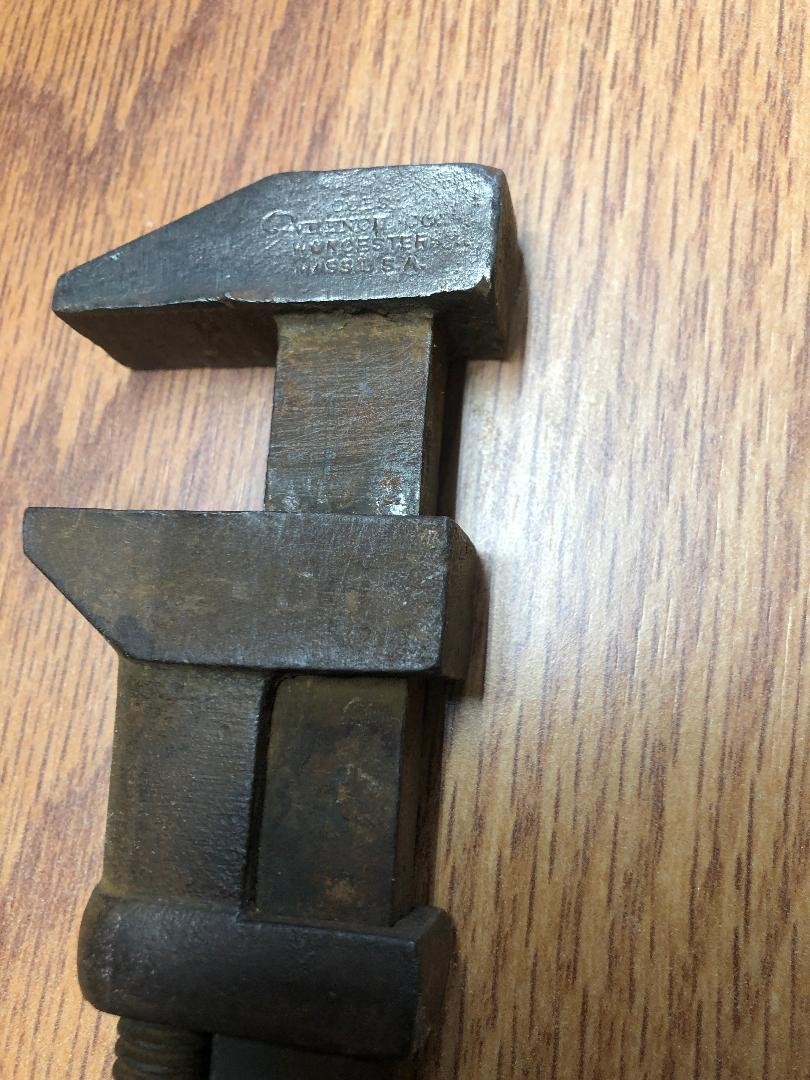 Antique 8 1/2” MONKEY WRENCH COES WRENCH CO. WORCESTER MASS