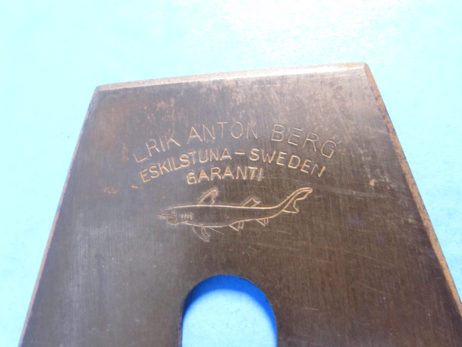 parts 2-3/8″ Erik Anton Berg Eskilstuna Sweden wood plane iron blade cutter