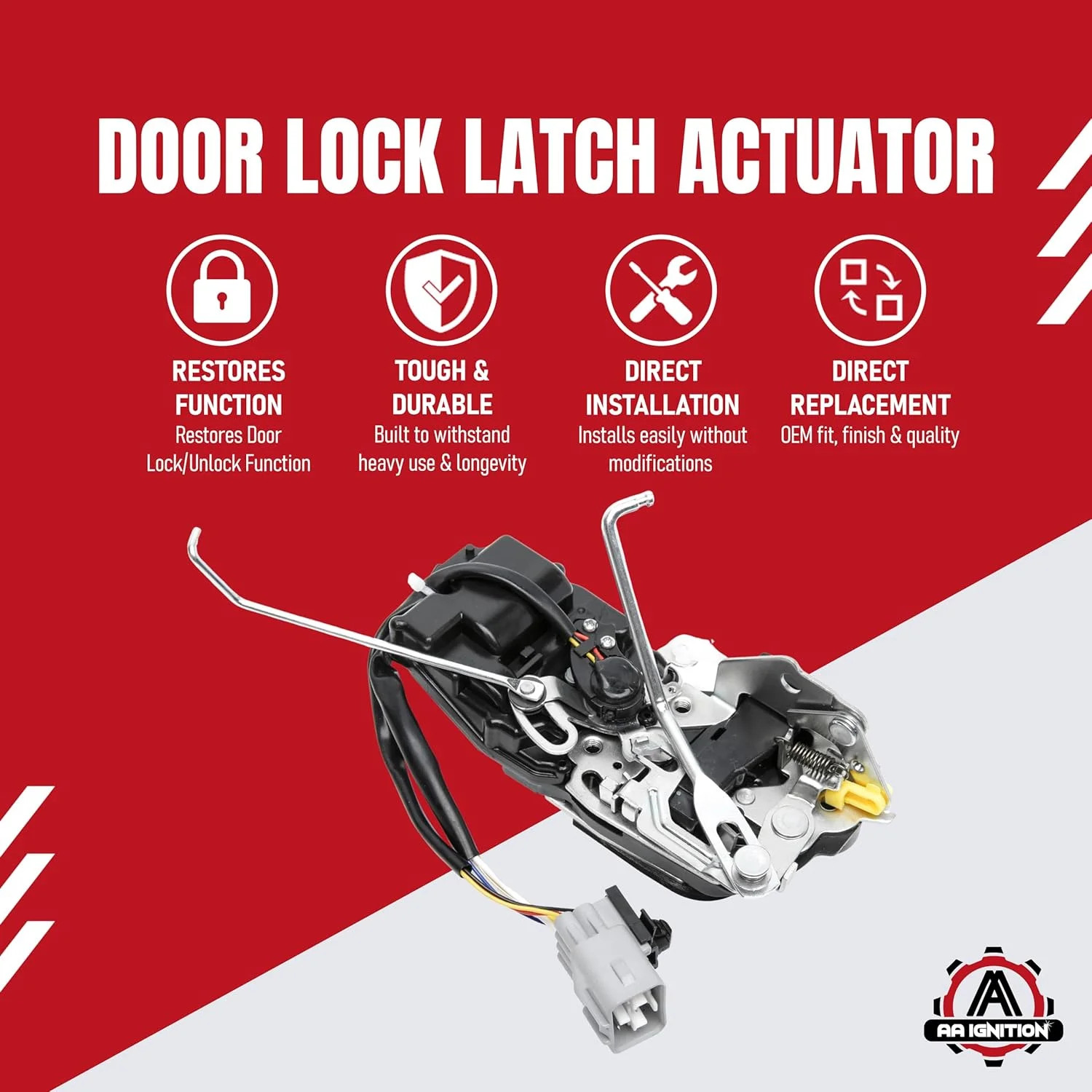 Door Latch Lock Actuator Replacement by AA Ignition – Front Driver Side – Compat