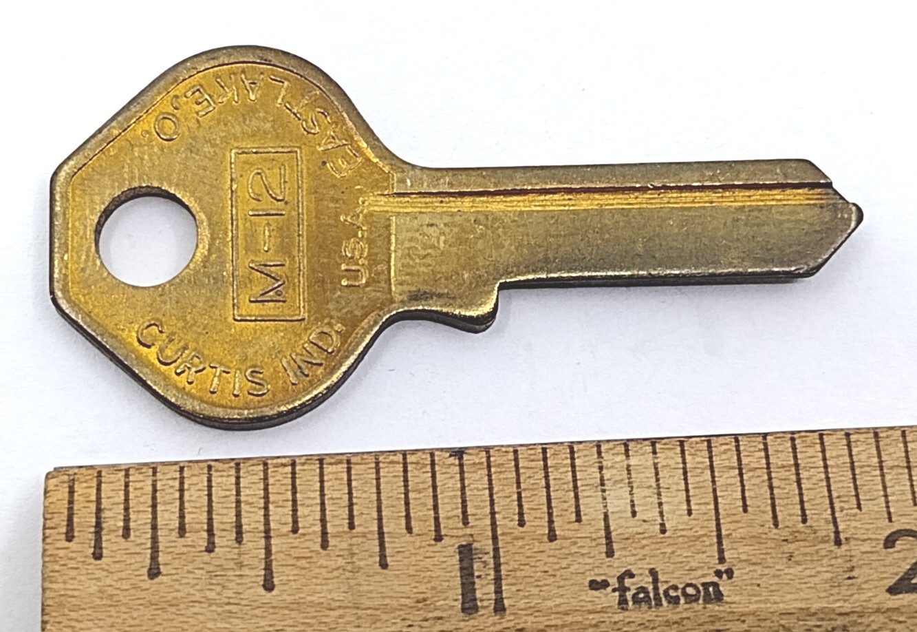 Curtis M-12 Blank Key Eastlake O Appx 1-7-8″ Uncut New Old Stock